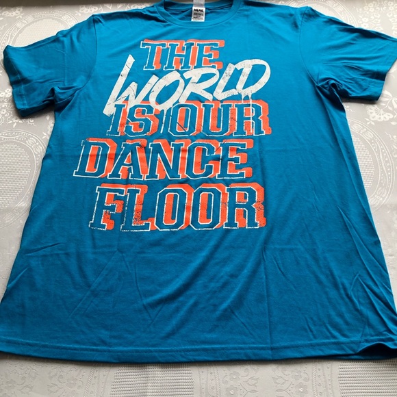 Zumba Wear Fitness Logo Graphics One Size Fits Most Blue T-Shirt Short Sleeves - Picture 11 of 15